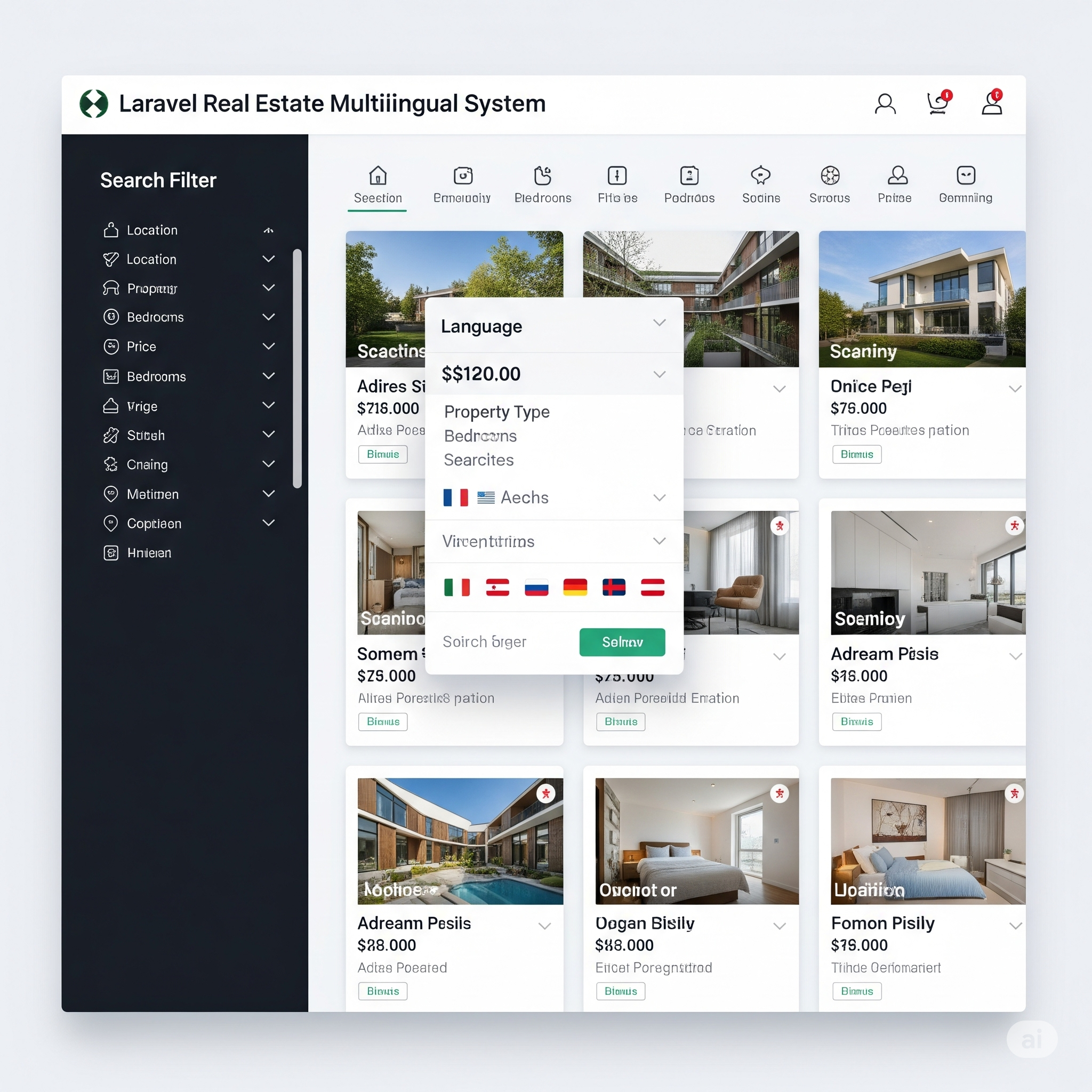 Real Estate Multilingual System